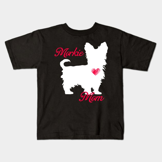 Morkie mom   cute mother's day t shirt for dog lovers Kids T-Shirt by jrgenbode